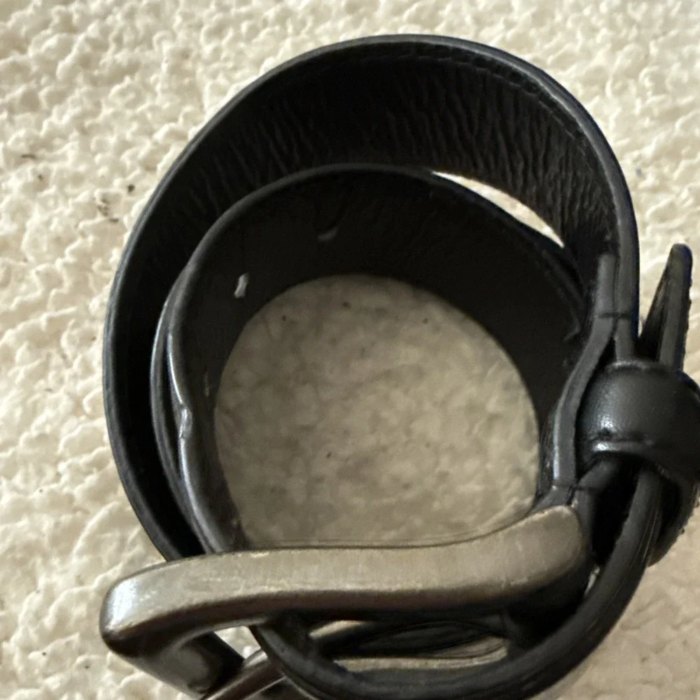 Timberland Men's Black Genuine Boot Leather Belt 38
